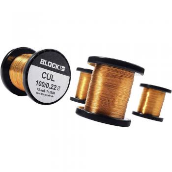 Cuivre émaillé Block Cul 50/0,08 avec vernis – 0,08 mm, 856 m, 0,05 kg