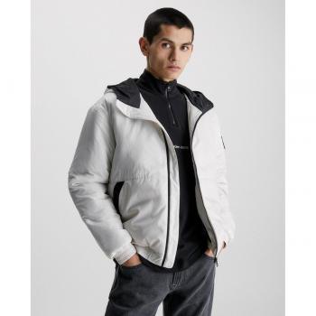 Chic Beige Hooded Jacket with Contrasting Details