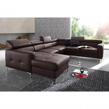 Wohnlandschaft COTTA Sammy U‑Form (Microfaser PRIMABELLE, 100 % Polyester)