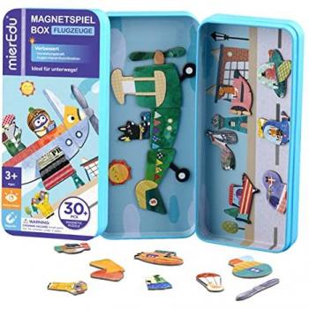 Puzzle Magnético Mis Viajes Aviones Mier Edu ME0881, tipo de producto: Puzzle por piezas, características: multicolor, incluye imanes para facilitar el juego y la manipulación, diseñado para desarrollar habilidades motoras y cognitivas