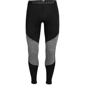 Icebreaker Herren 200 Oasis Deluxe Leggings, Netze, XL, Schwarz/Grau