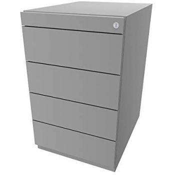 Standcontainer Note™ von BISLEY, 4 Universalschubladen, lichtgrau