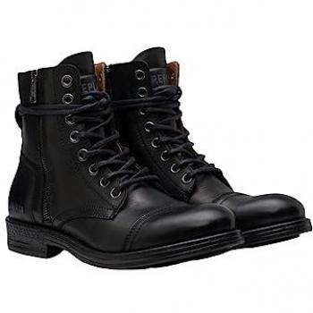 Replay Boots aus Leder mit Reißverschluss Modell 'PHIM', Größe 44