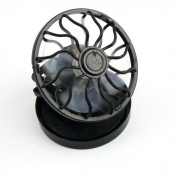 Panneau solaire portable avec clip – Ventilateur noir pour voyages, pêche et randonnées