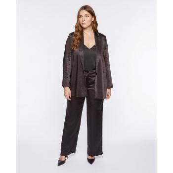 Fiorella Rubino Pantalones de Raso Anchos con Bolsillos de Lujo