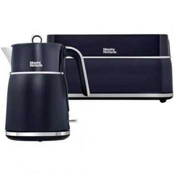 Navy Kitchen Essentials Kettle and Toaster Set