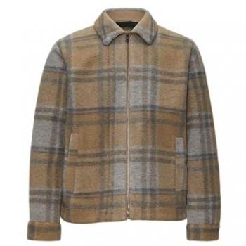 S.Oliver RED LABEL Karierte Jacke mit Umlegekragen in Terra, Größe M
