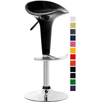 CLP Barhocker Saddle Pro – höhenverstellbar, Kunststoffsitz, schwarze Farbe
