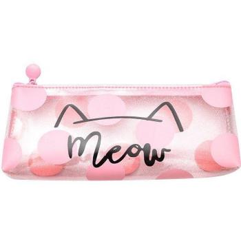 Rose Fille Coeur Crayon Sac Mignon Chat Miaou Outils Scolaires Trousse à Crayons Fournitures Scolaires Grand Porte-Crayon