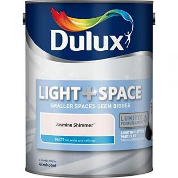 Dulux 5095388 Light & Space Matt Emulsion Paint, Jasmine Shimmer, 5 Liters