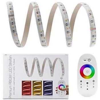 IP65 RGBW LED Streifen 4-in-1 mit Funksteuerung und 1m Kabel