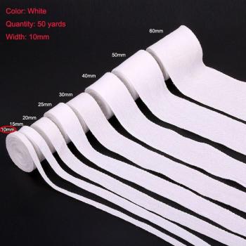 50 Yards White Cotton Webbing for Handmade Crafts