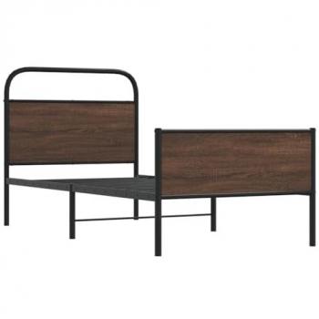 Lit sans matelas 90x200 cm chêne brun