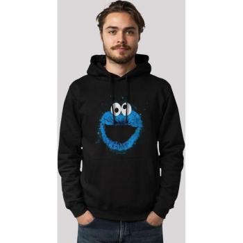 F4NT4STIC Kapuzenpullover Cookie Monster Wasserfarben Edition Herren M Schwarz – Premium Casual Style