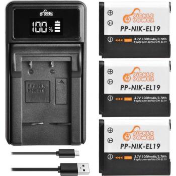 Batterie et Chargeur USB LED NP-BJ1 – Compatibilité Nikon Coolpix S2600 à S6400