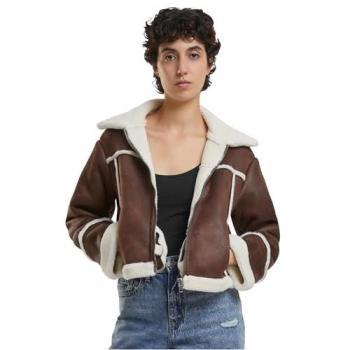 Urban Classics Chaqueta de piel de oveja femenina