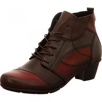 Wine‑Colored Remonte R7578-90 Lace Boots for Women – 41