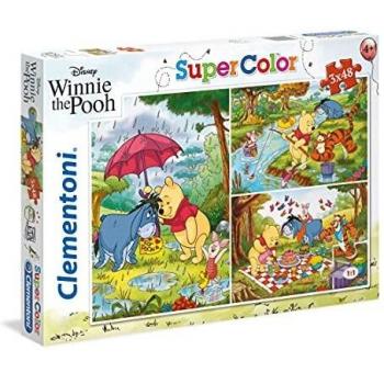 Clementoni 25232 – Winnie the Pooh Supercolor Puzzle (3 x 48 Teile)