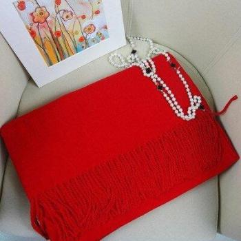 Bufanda Engrosada de Colores con Borlas
