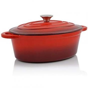 Casserole en fonte émaillée BBQ Toro avec couvercle 4,3 litres