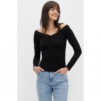 Pieces Langarmshirt »PCMALIVA LS OFF SHOULDER V-NECK TOP