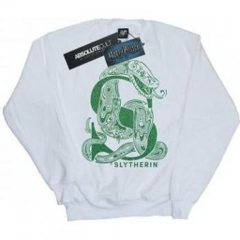 Harry Potter Slytherin Glitter Sweatshirt L white