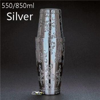 Skull Design Stainless Steel Boston Cocktail Shaker 850ml