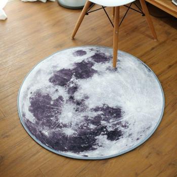Alfombra Redonda de Cama Lunares 100cm