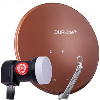 DUR‑Line 1‑Teilnehmer‑Set – Premium‑Alu‑Satellit-Komplettausstattung mit Spiegel