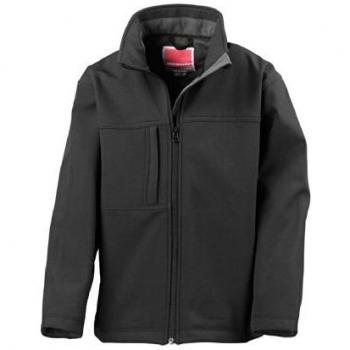 Soft Shell Jacket for Kids – Black, Size 3–4