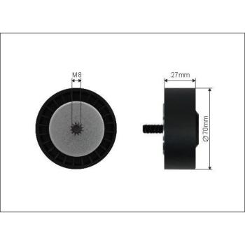 Deflection/Guide Pulley, V-Rib 226‑99 (Caffaro)
