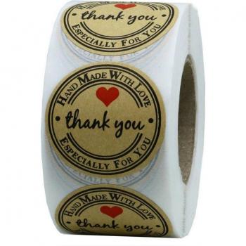 500PCS Kraft Paper Labels for Flower Box Packing