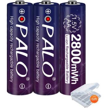 1.5V Rechargeable Lithium-Ion AA Battery 2800mWh