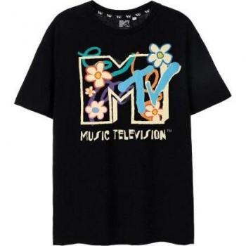 Unisex MTVO 3XL Nero con Motivo Fiori
