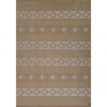 Livabliss Cottage Brown Jute Rug, Machine Washable, 155 cm x 220 cm