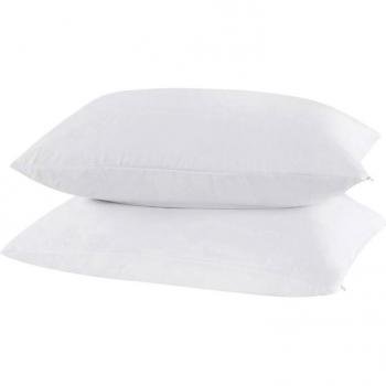 2PC White Bed Bug Proof Pillow Cover with Zipper, Waterproof Anti-Mite Protector 50x70CM