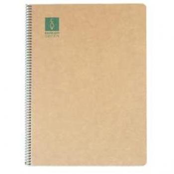 Cuaderno Espiral Verde DIN-A4 50 Hojas 80g Cuadrícula 4x4 con Margen