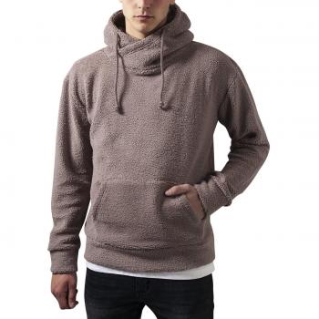 Urban Classics Herren Sherpa High Neck Kapuzenpullover Taupe