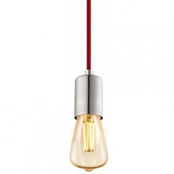 Sospensione da tavolo Yorth 60 W E27 Nickel, Rosso Antico
