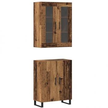 Boîtier Haut VidaXL en bois d'ingénierie, design mural, rangement intégré