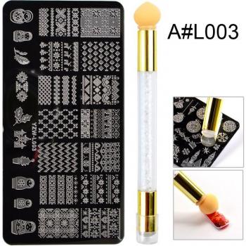 Steel Nail Art Template: Butterflies & Snowflakes