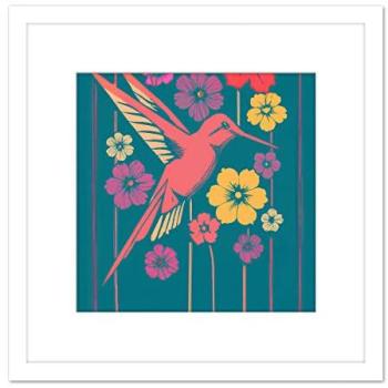 Rainbow Feather Flower Frame