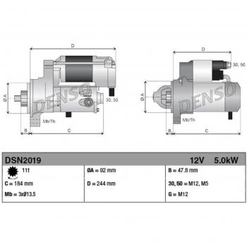 DENSO DSN2019 Starter 1.4 kW