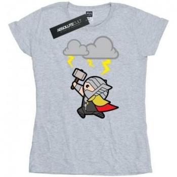 Kawaii Thor God of Thunder Cotton T-Shirt for Women