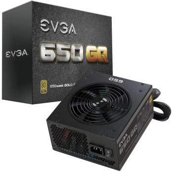 EVGA 650W GQ, 80+ Gold, Semi Modular, Eco Mode, Hybrid ATX Power Supply with Single Rail and 135mm Fan