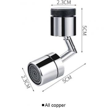 Druckbeaufschlagter Wasserhahnfilter mit 720° Drehung