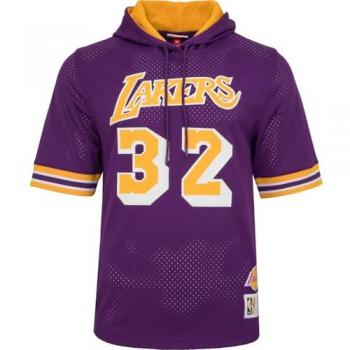 Mitchell & Ness Männer Pullover M&N Mesh Hoody Los Angeles Lakers Magic Johnson – L, Violett