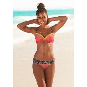 Kangaroos Bügel-Bikini für Damen, Größe 44, Cup D, mit Animalprint