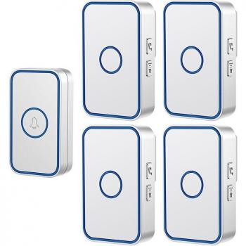 Wireless Doorbell with 60 Chimes and Adjustable Volume