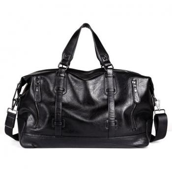 Large Capacity PU Leather Men's Duffel Bag